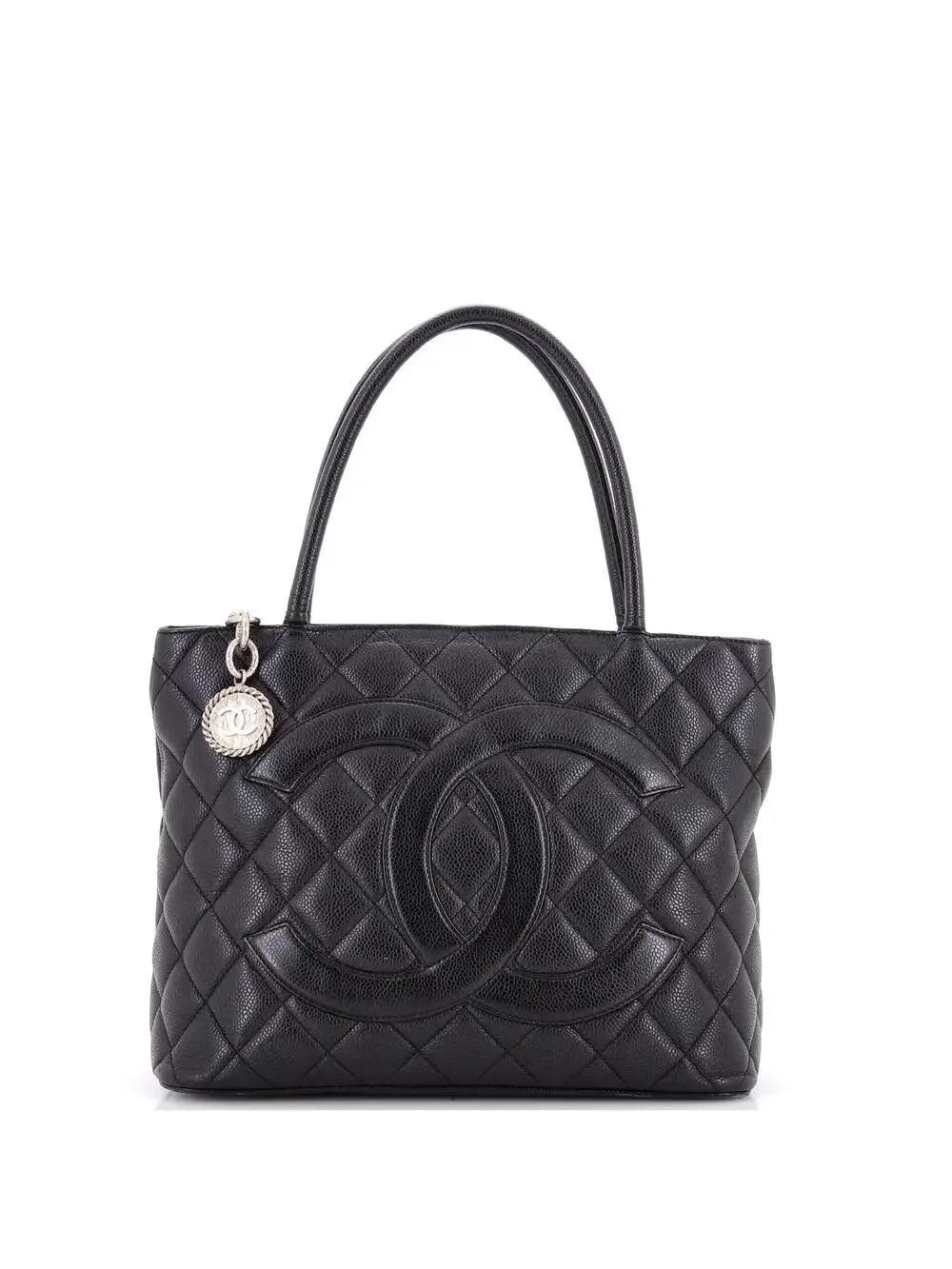 Chanel Medallion Tote Quilted Caviar #292046C27B